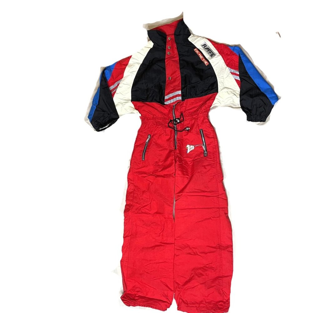 Vintage Roffe Demetre Womens Ski Suit Sz Small XS Color Block Y2K 90s